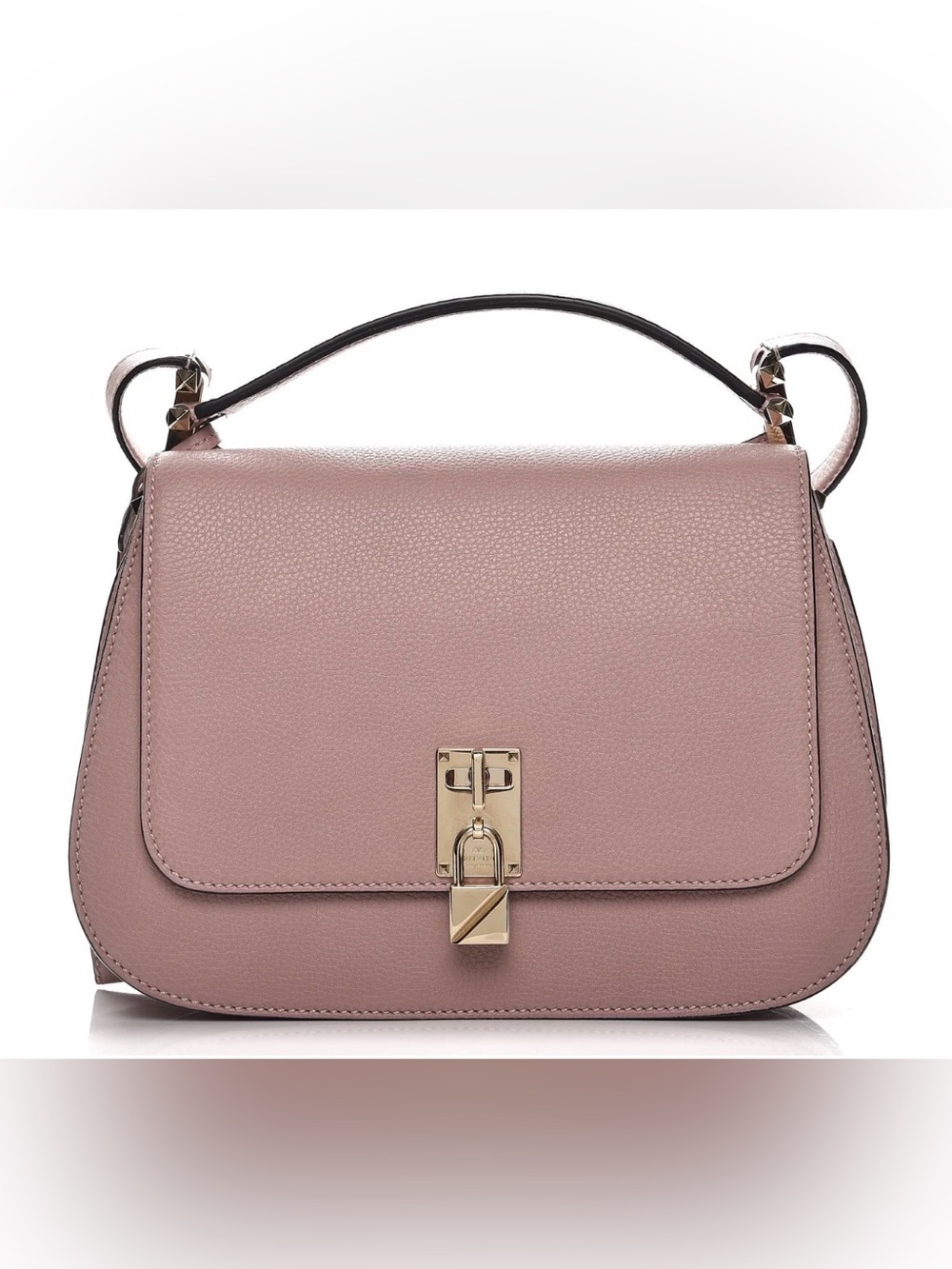 Valentino Garavani Pebbled Calfskin Joylock Flap Messenger Bag